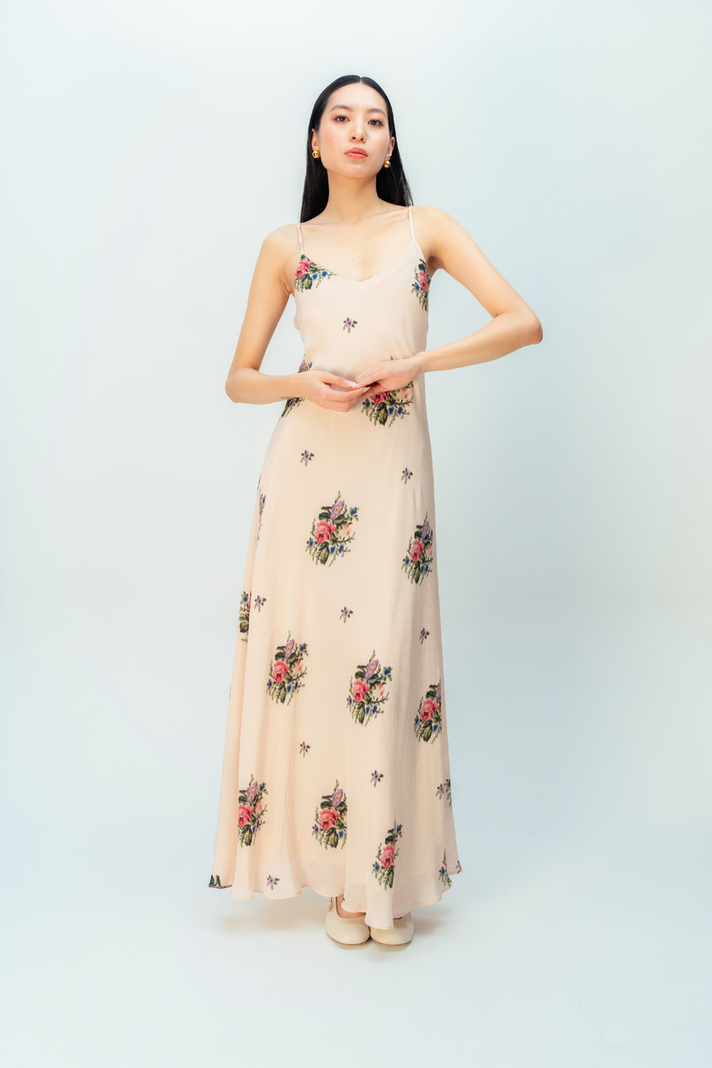 Amber Gleam Dress crepe dress by Ode to Odd in blush pink for women Worldwide