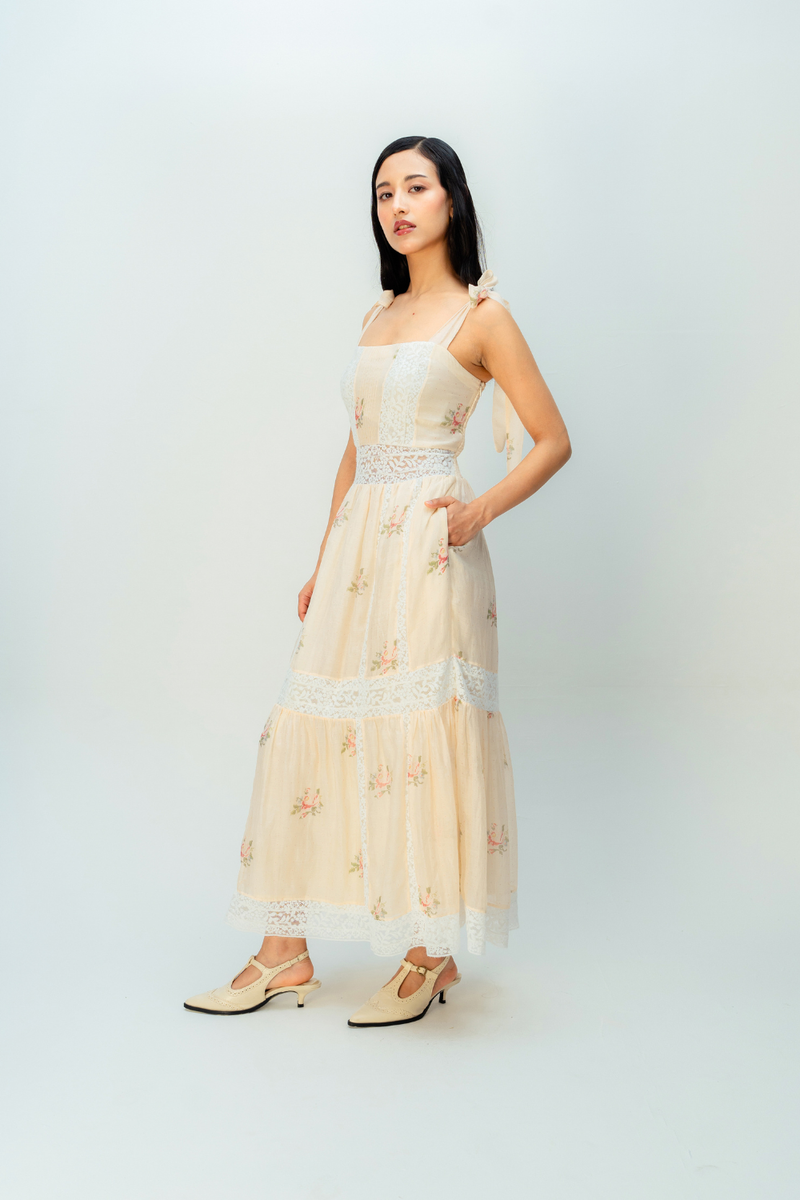CREAME SUNSET DRESS mul dress by Ode to Odd in blush pink for women Worldwide