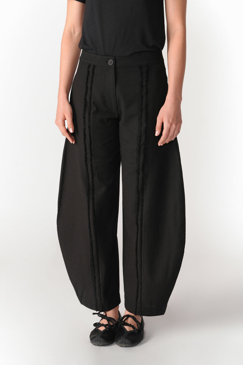Barrel Slot Seam Pants pant/trouser by Turn Black in black for women Worldwide