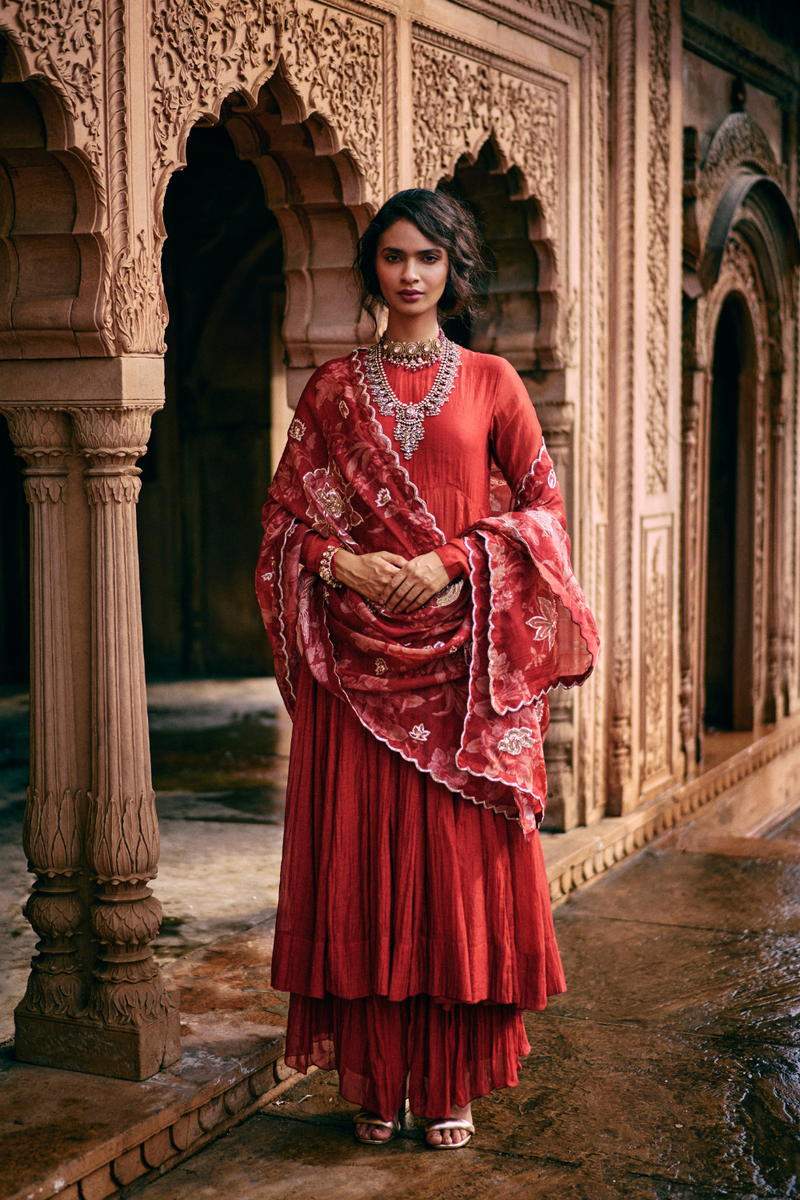 PH-2475 
Anarkali 
Skirt 
Dupatta Set by Paulmi & Harsh for women Worldwide