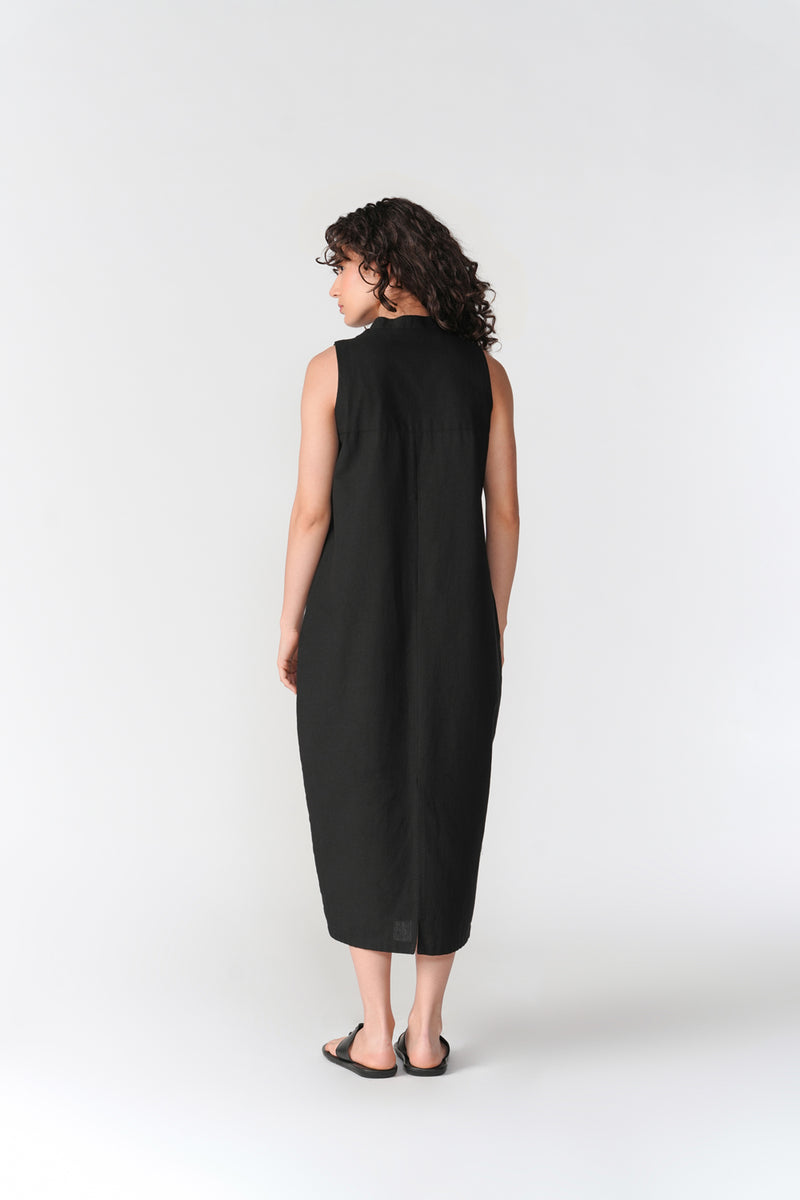 Sleeveless Cocoon Dress dress by Turn Black in black for women Worldwide