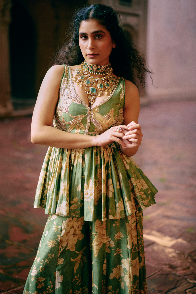 PH-2474 
Peplum 
Palazoo Set by Paulmi & Harsh for women Worldwide