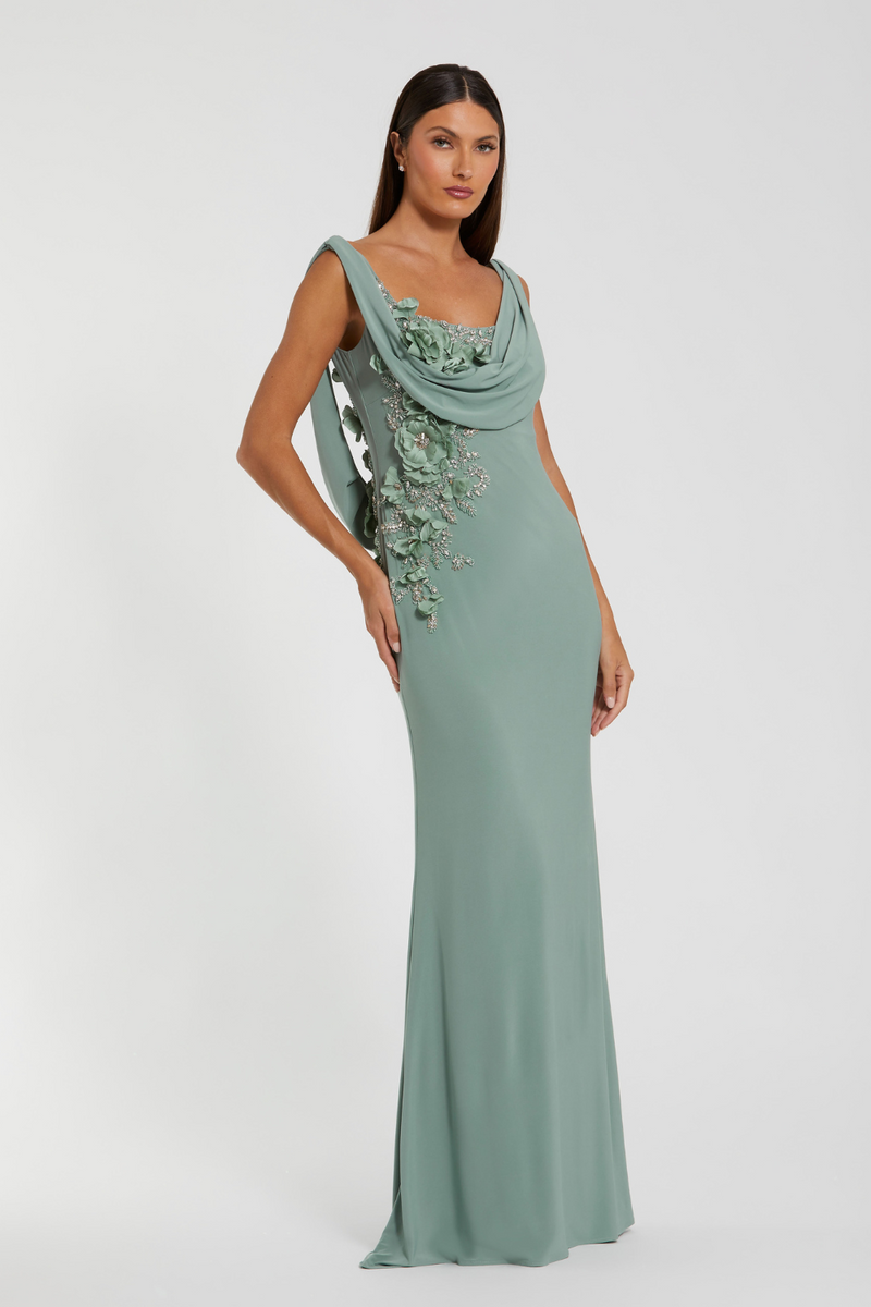 11910-With Beading-Sage by Mac Duggal for women Worldwide