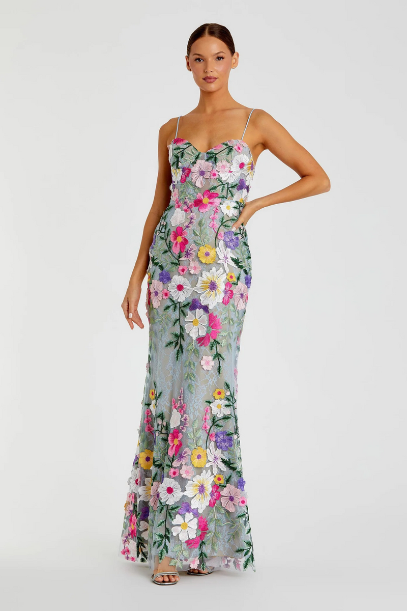 68897-Bustier Gown-Sage Multi mul by Mac Duggal in multi color for women Worldwide