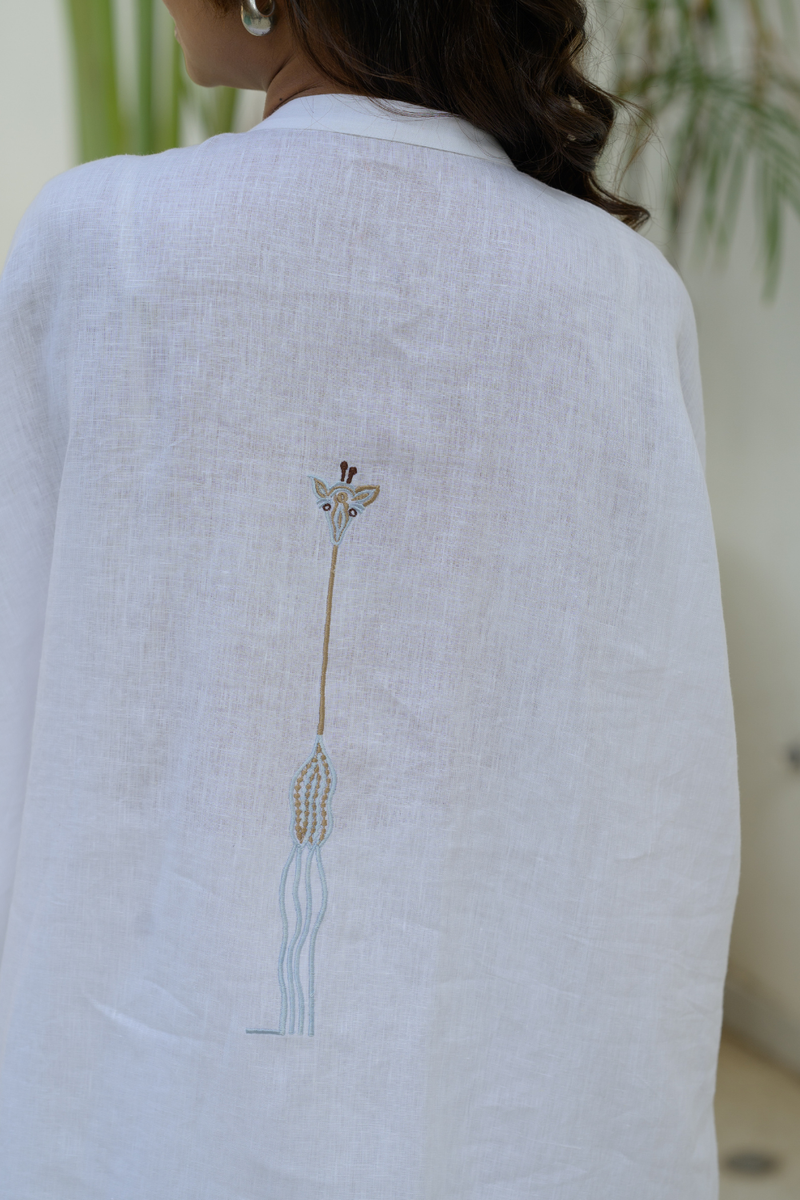 Zanzibar Line Top linen top/shirt by Zanzibar Living in ivory for women Worldwide