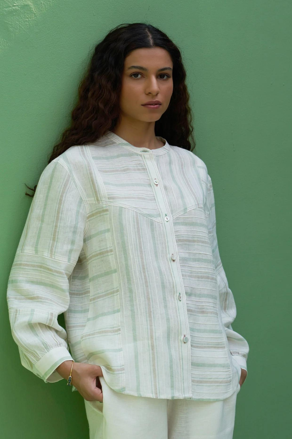 Miyu Striped Linen Co-ord Set
- Mint