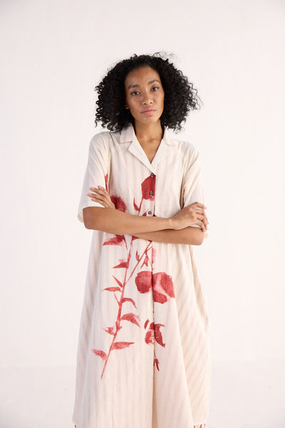 WILD ROSE SHIRT DRESS