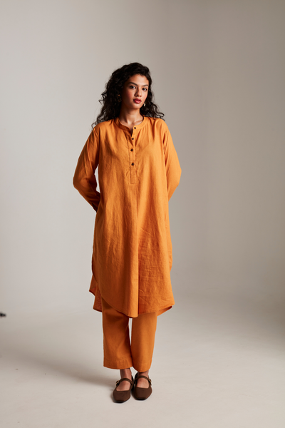 Mango Co-Linen Round Hem Kurta set