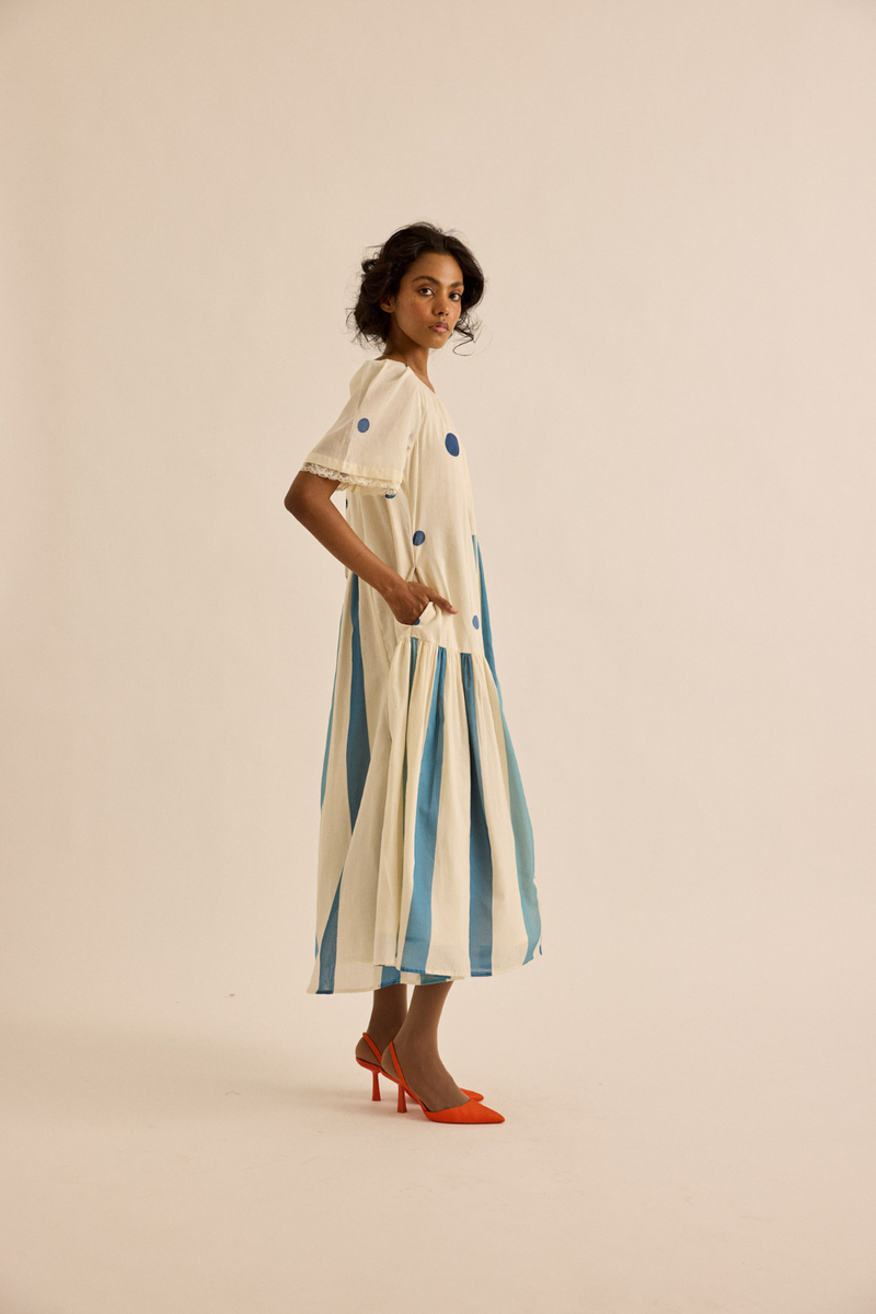 Wild Pine Dress mul dress by Khara Kapas in off-white for women Worldwide