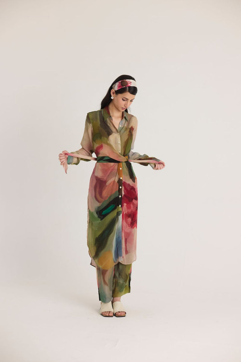 TILLY WRAP KURTA SET mul by Yam in multi color for women Worldwide