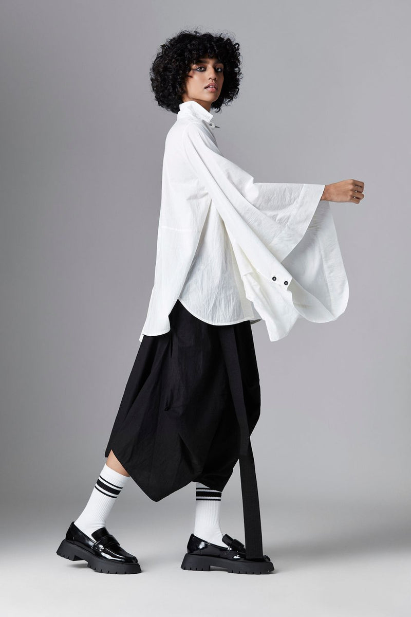 STELLA SHIRT cotton Tops and Shirts by Chola in white color for women Worldwide