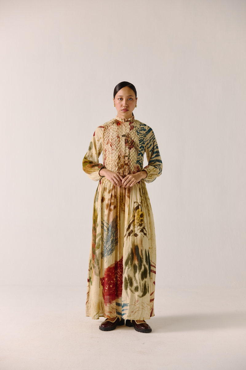 June Dress - Abstract cotton by CORD for women Worldwide