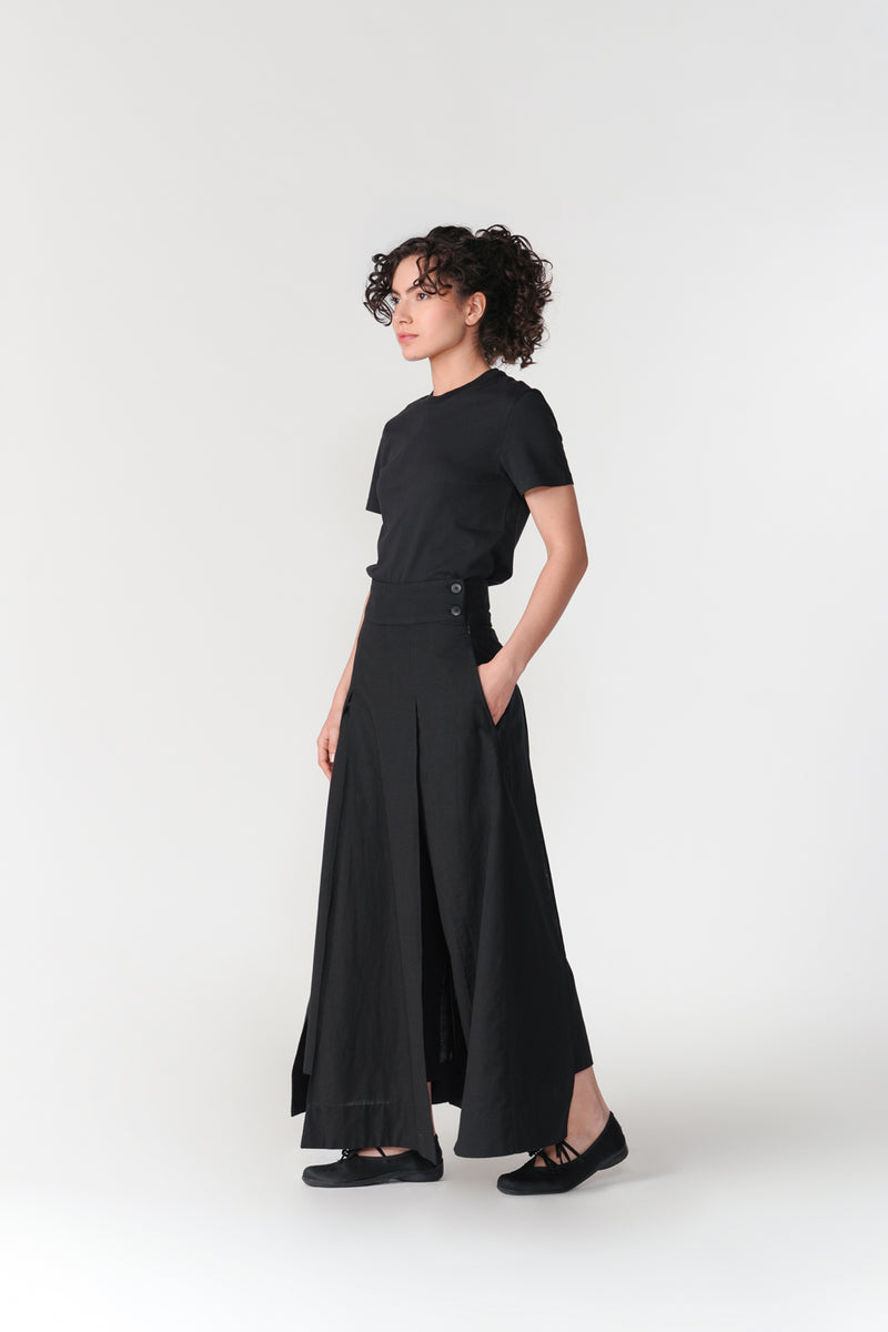 Layered Skirt Trouser pant/trouser by Turn Black in black for women Worldwide