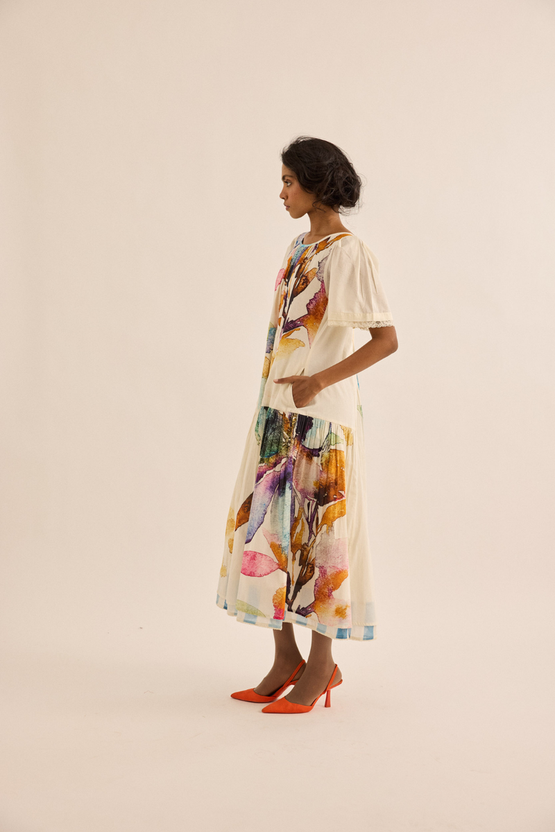 Petaline Dress mul dress by Khara Kapas in multicolor for women Worldwide
