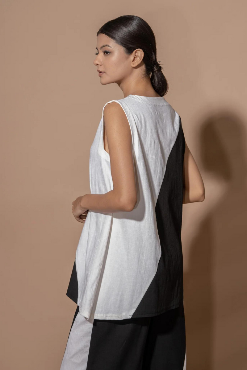 Sage Top viscose lycra tops and shirts by Stoique in black, off white for women Worldwide