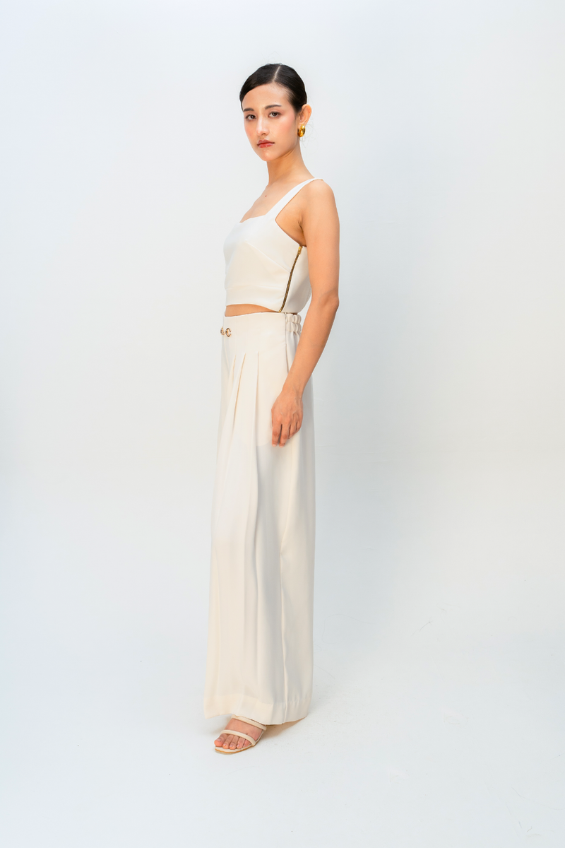DAYLIGHT EASE TROUSER crepe pant/trouser by Ode to Odd in off white for women Worldwide