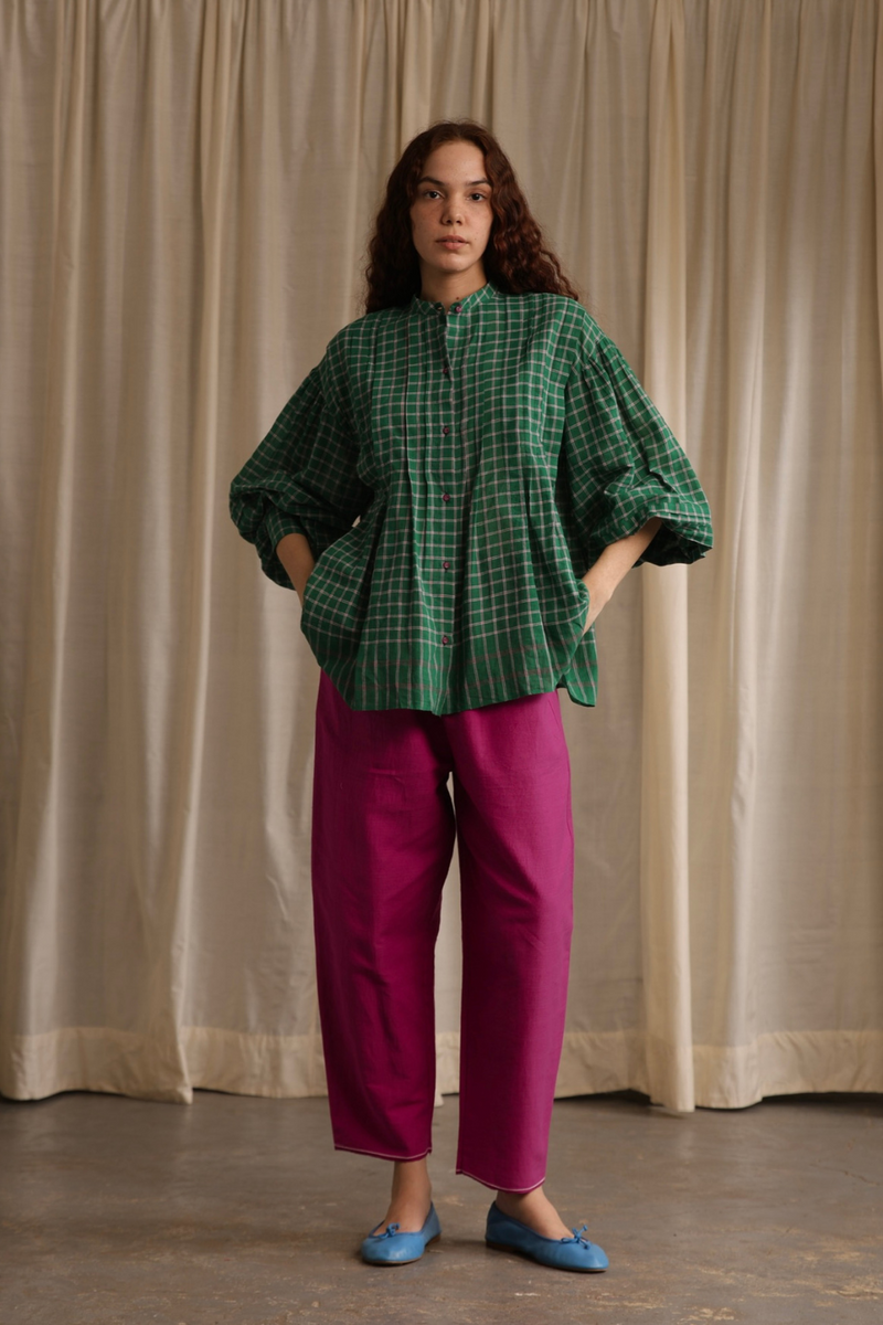 Luca Pants cotton by MASON AND MILL in pink color for women Worldwide