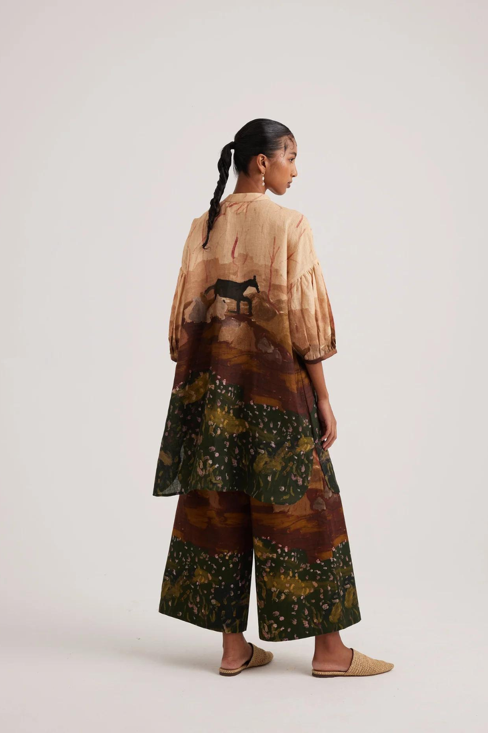 Wide Leg Pants-Plateau