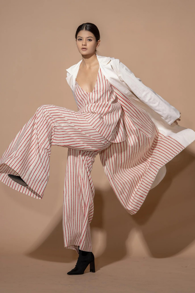 Aloe Jacket viscose lycra jackets and overlays by Stoique in offwhite, red for women Worldwide
