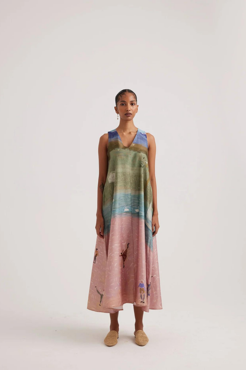 Ravine Dress-Skater satin by CORD for women Worldwide