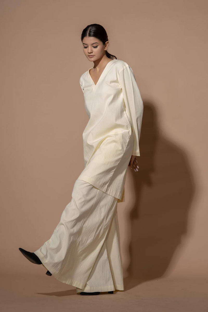 Lemongrass Tunic viscose lycra kaftans and tunics by Stoique in off white for women Worldwide