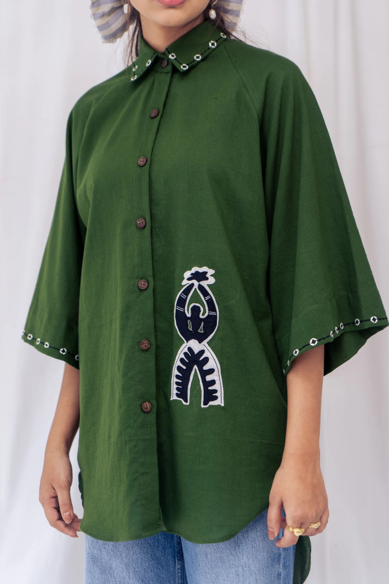 Zuri Handloom Shirt cotton by JodiLife for women Worldwide