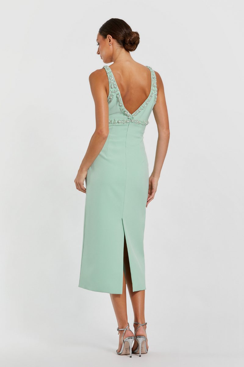 2276- Beaded Trim-Sage by Mac Duggal for women Worldwide