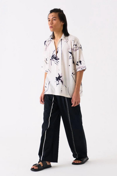 FLORAL RESORT WEAR SHIRT - WHITE