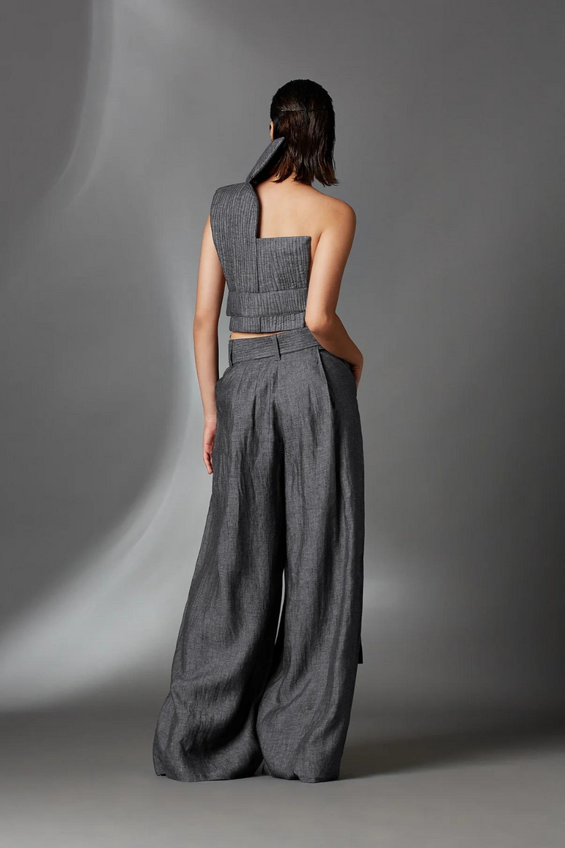 Hardy Trousers-Steel Grey by Chola in grey color for women Worldwide