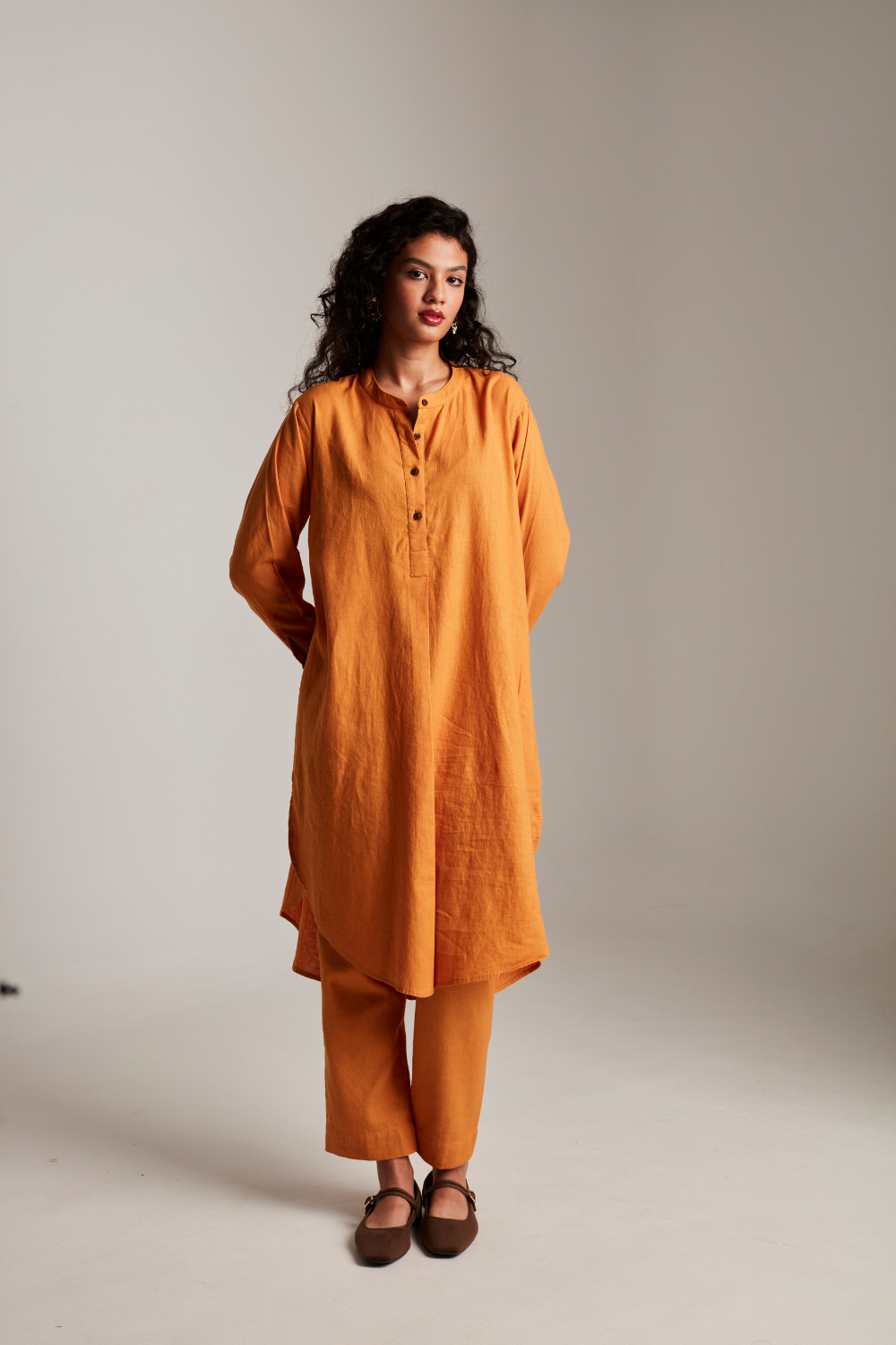 Mango Co-Linen Round Hem Kurta