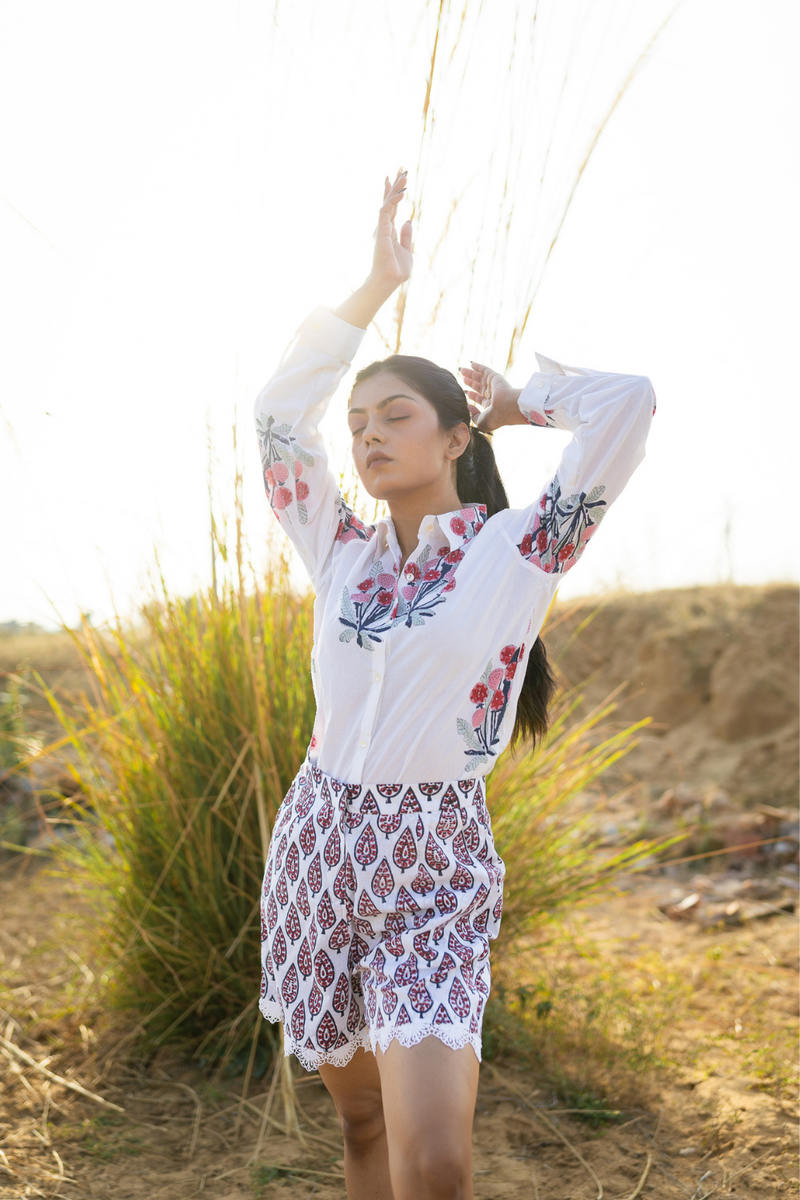 Berry Smash cotton by Marche in ivory color for women Worldwide