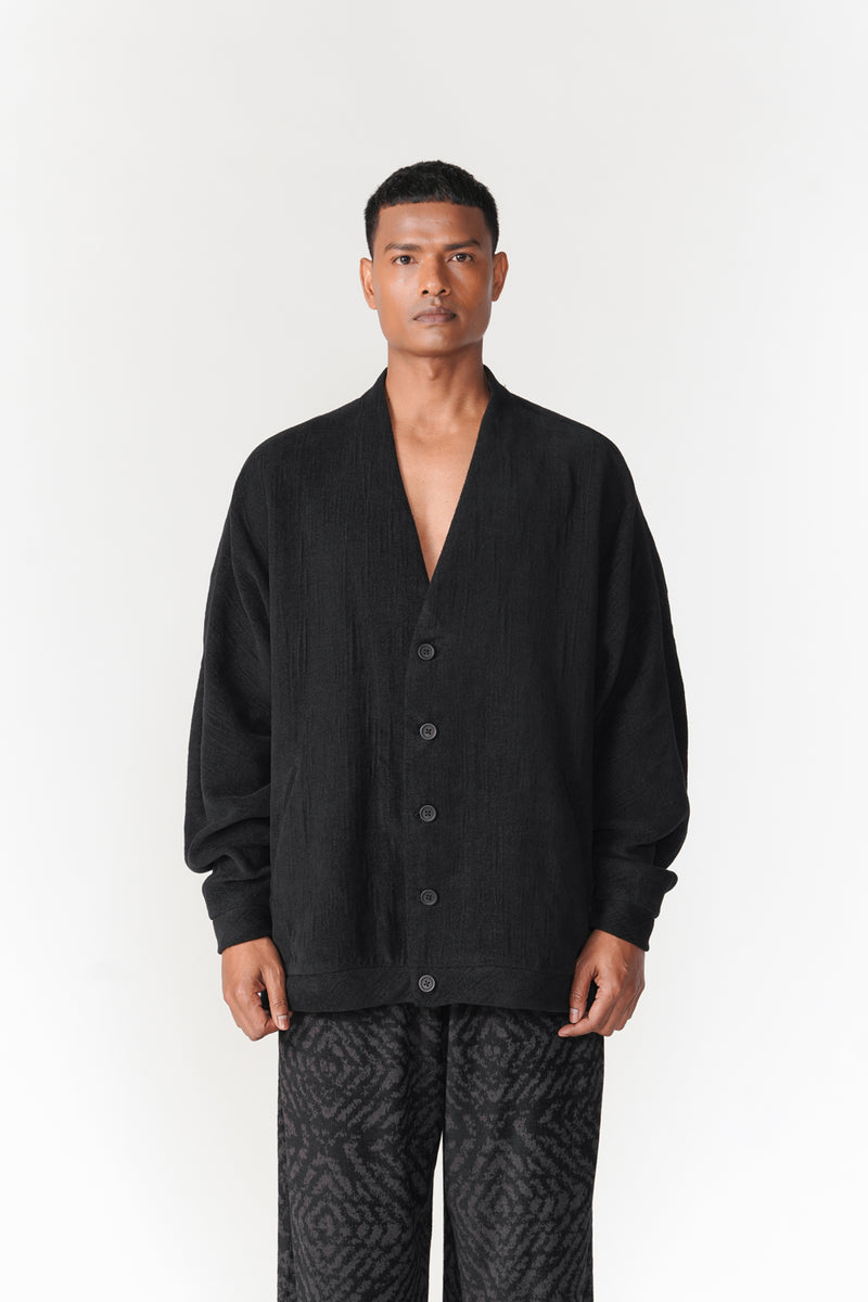 Oru Cardigan jacket/overlay by Turn Black in black for women Worldwide