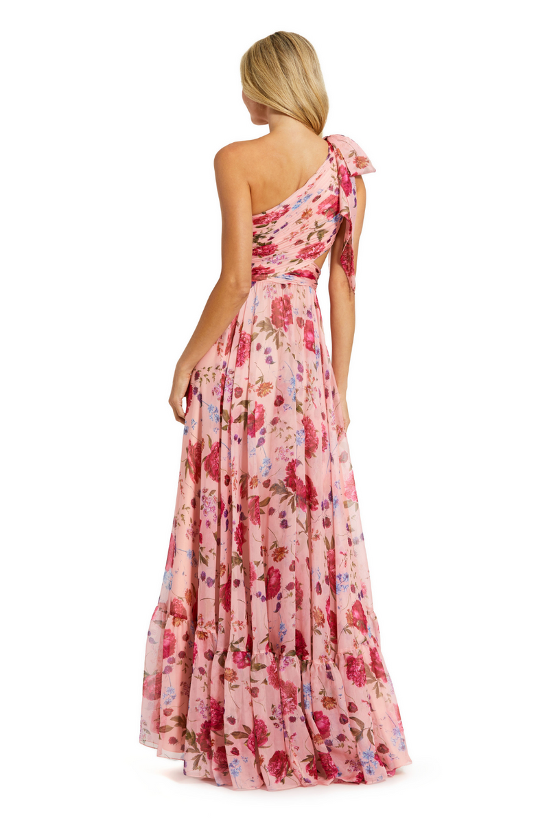 68553-One Shoulder Gown-Blush Multi mul by Mac Duggal in blush color for women Worldwide