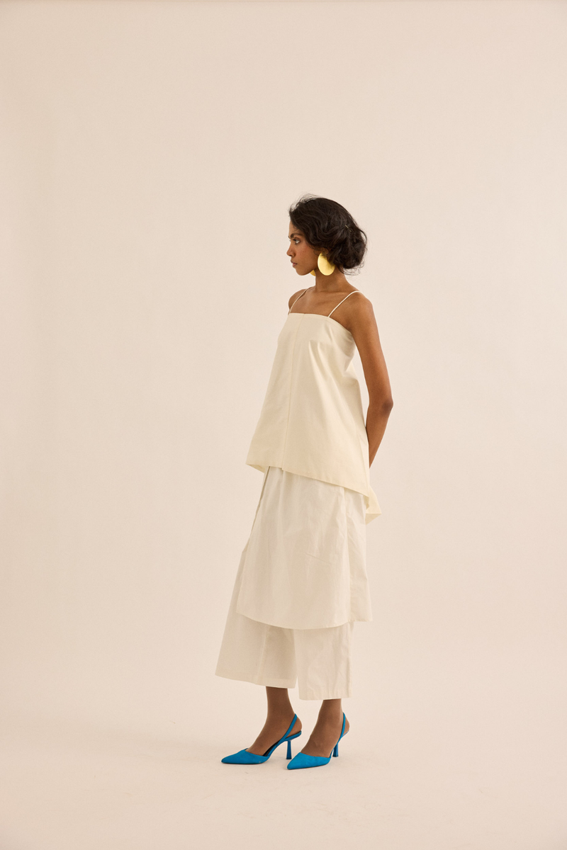 Casper Pants mul pant/trouser by Khara Kapas in ivory for women Worldwide