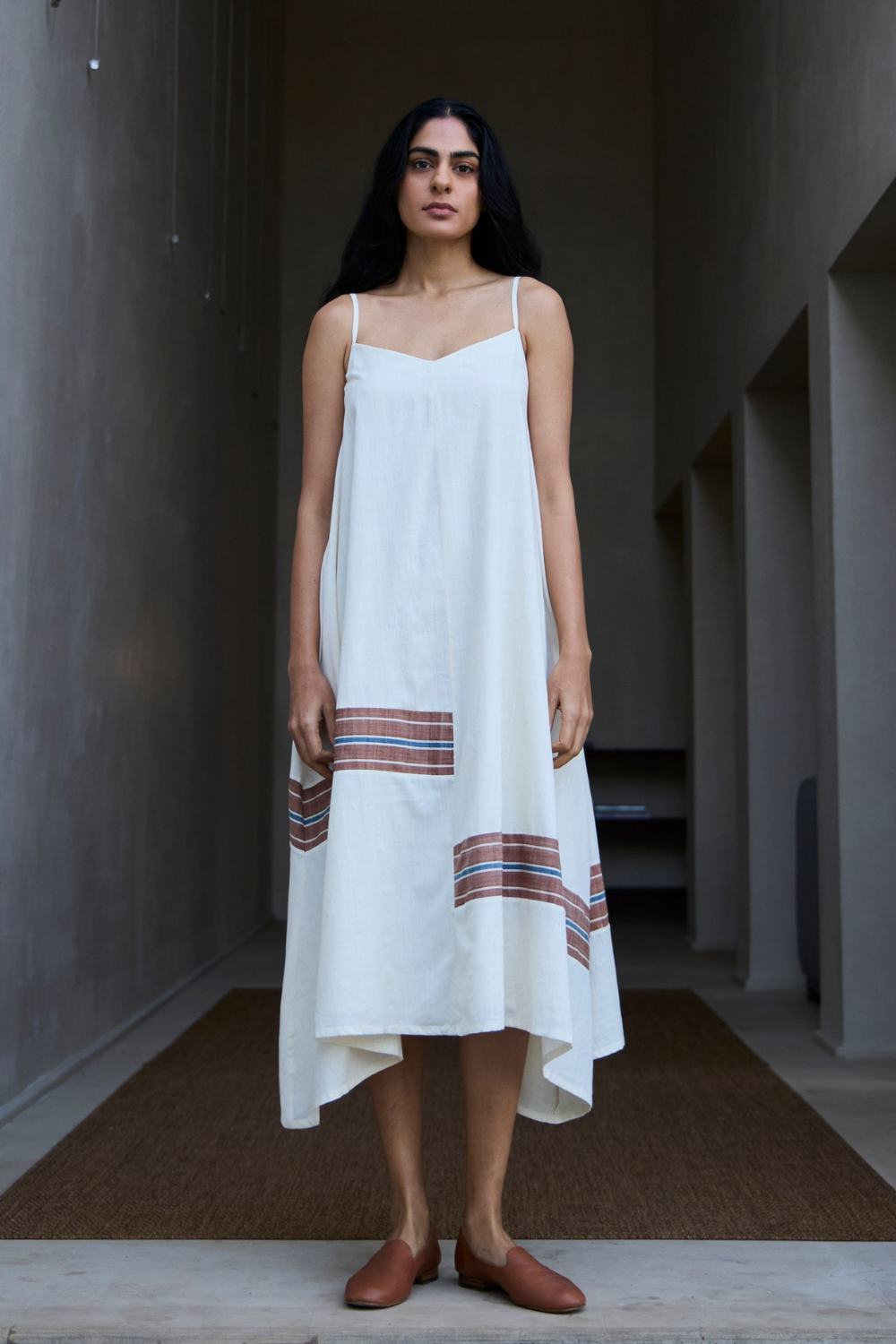 Jane Handwoven Striped Maxi Dress