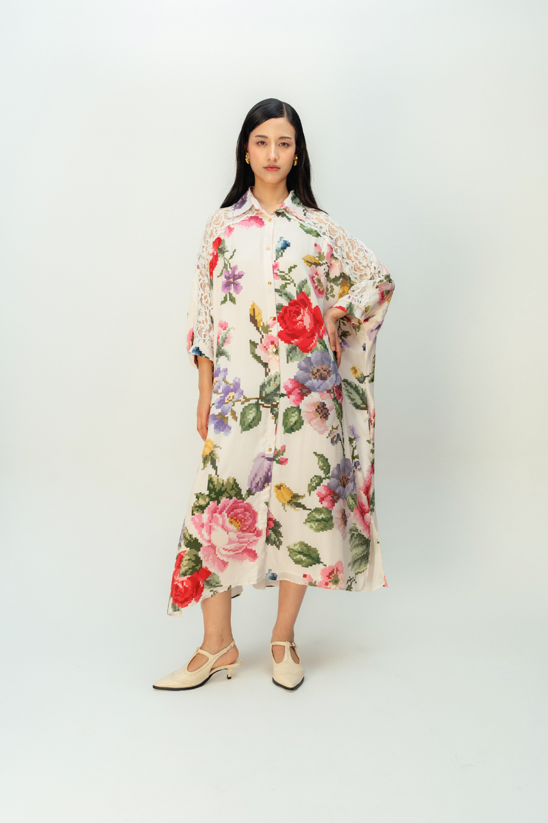 LASTING NOTE DRESS crepe dress by Ode to Odd in multi for women Worldwide