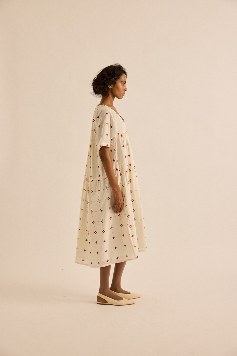 Starveil Dress mul dress by Khara Kapas in off-white for women Worldwide