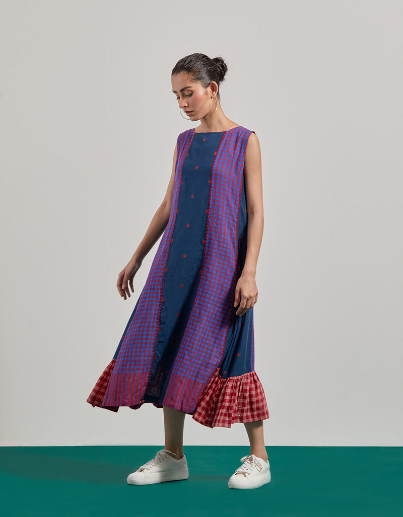 Elysian True Blue Dress gamcha dress by 145 East in blue, purple for women Worldwide
