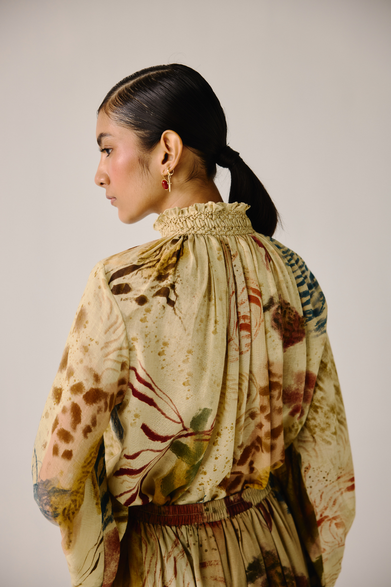 Farmer Top - Abstract cotton by CORD for women Worldwide