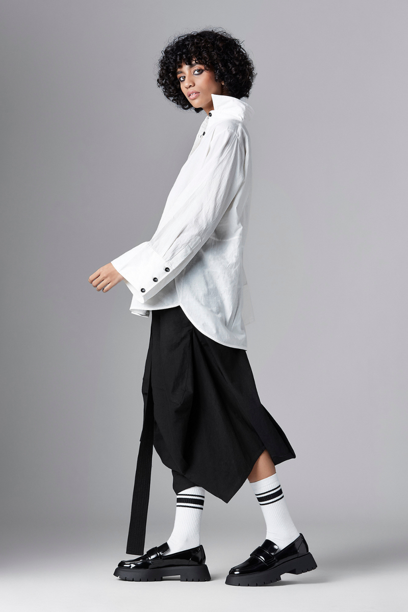 OVIA SHIRT cotton Tops and Shirts by Chola in white color for women Worldwide