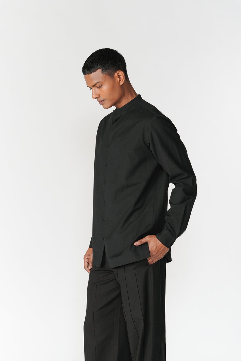 Relaxed Cotton Shirt top/shirt by Turn Black in black for men Worldwide
