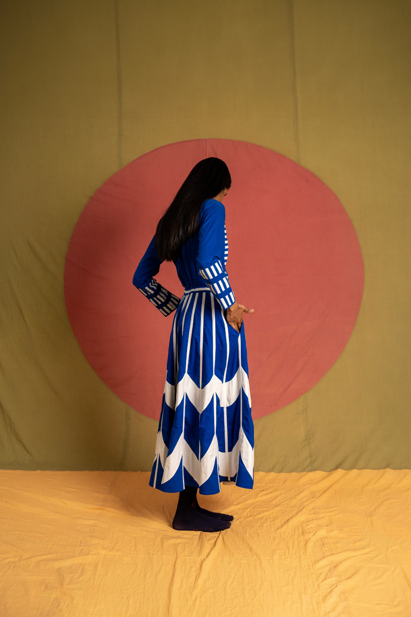 Wasim Candy SS Shirt-Blue and White