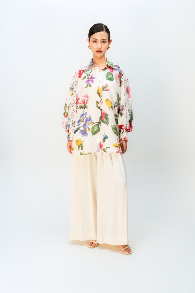LILAC DRIFT SHIRT silk top/shirt by Ode to Odd in multi for women Worldwide