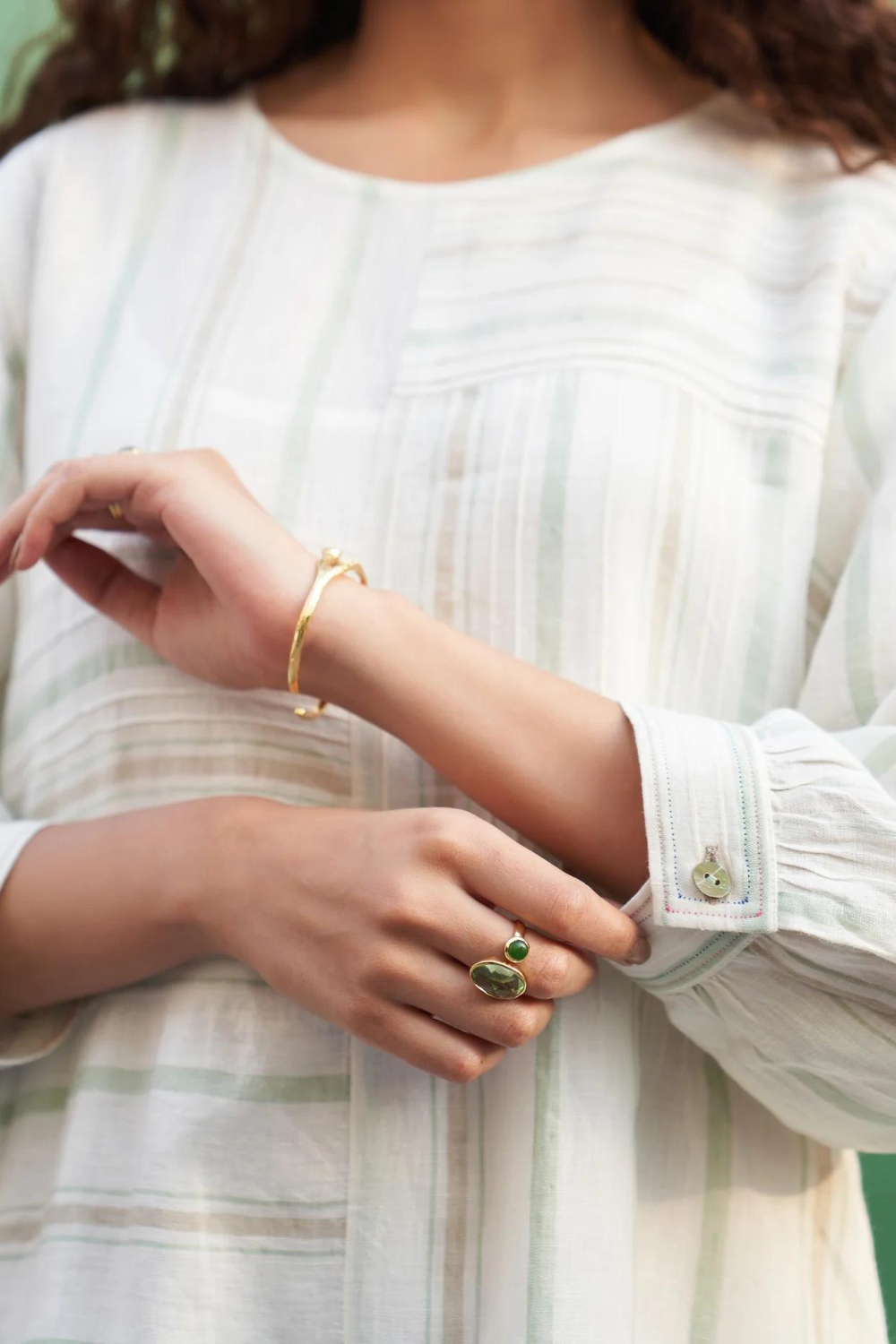 Kwan Striped Linen Dress
- Mint