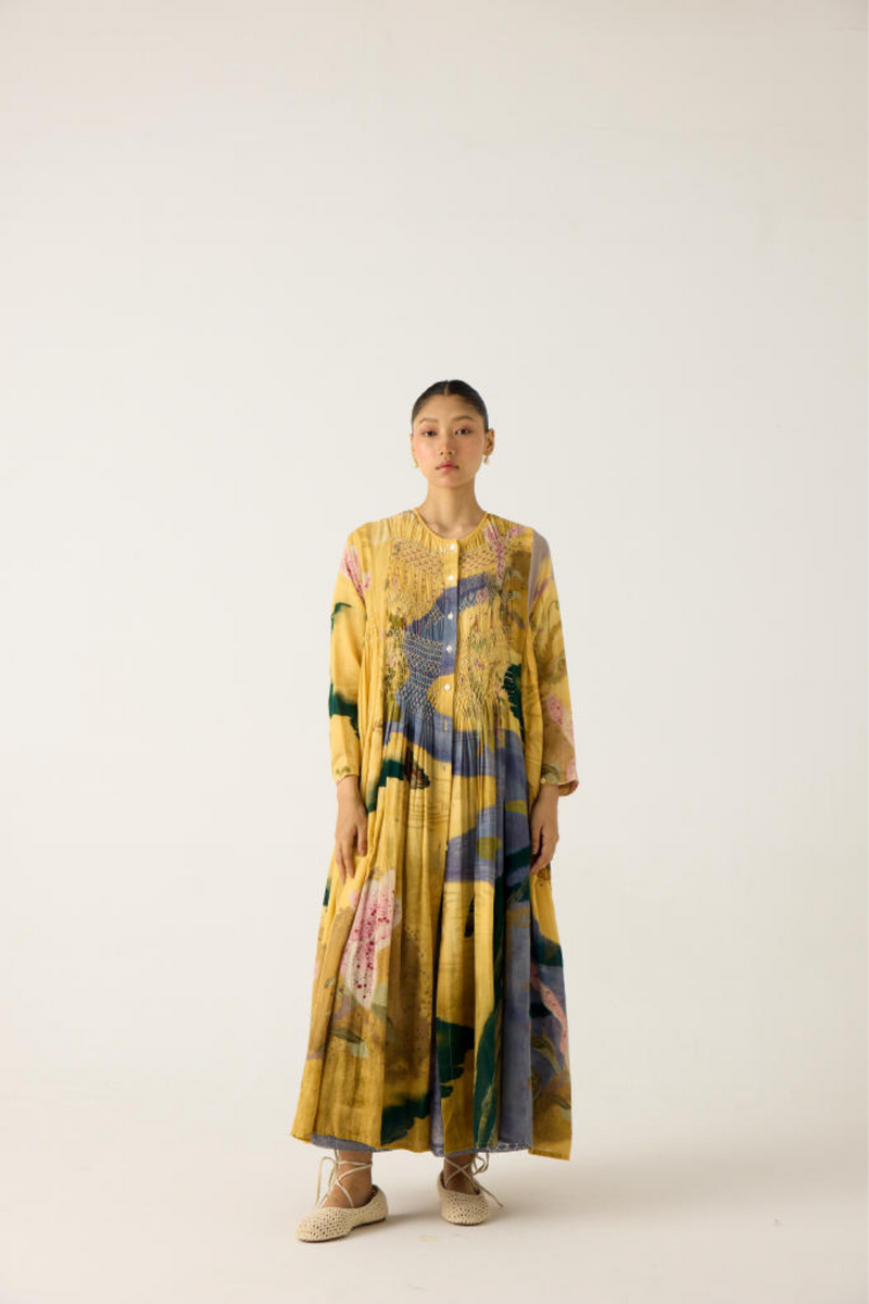FRIDA SET- WALLFLOWER+INDIGO (FRIDA DRESS+EMILY SKIRT) cotton by CORD in multi for women Worldwide