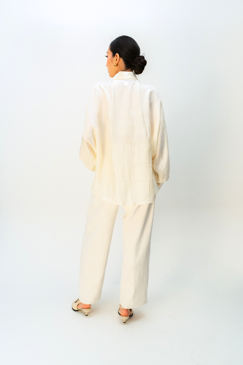 TWILIGHT ORCHARD SHIRT silk top/shirt by Ode to Odd in off white for women Worldwide
