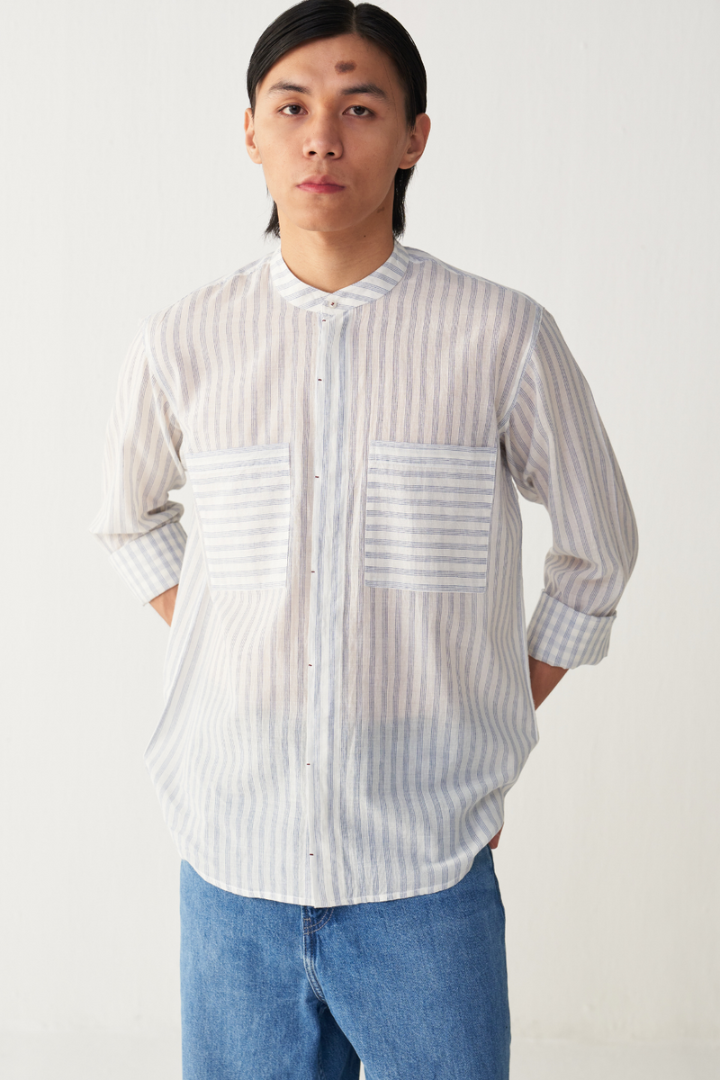 BAND COLLAR SHIRT
