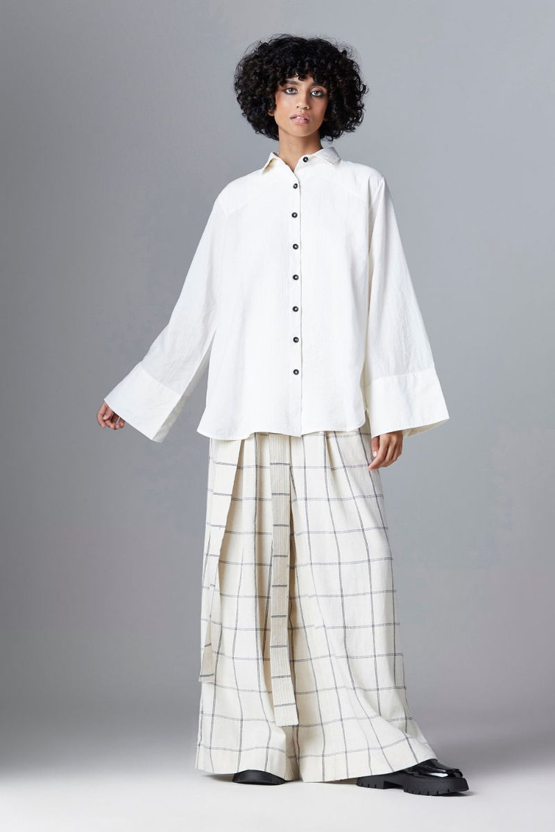 OLIVER SHIRT cotton Tops and Shirts by Chola in white color for women Worldwide