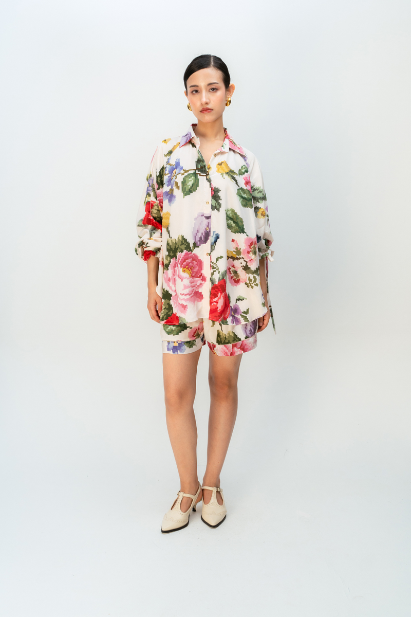 FIRST LIGHT CO-ORD SET crepe co-ord set by Ode to Odd in multi for women Worldwide