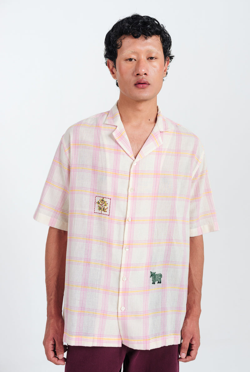 Chataai Men Shirt cotton shirt by Jodi Men in white, pink for men Worldwide